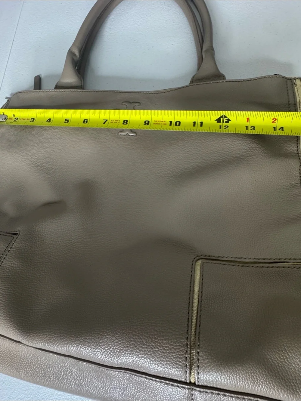 Tory Burch Ella Leather And Canvas Tote Bag